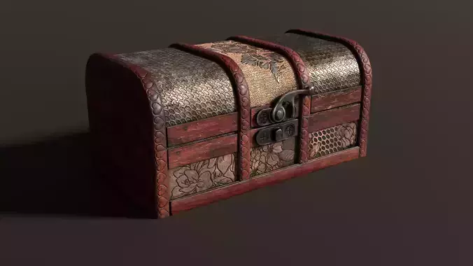 Antique Chinese Wooden Jewelry Box