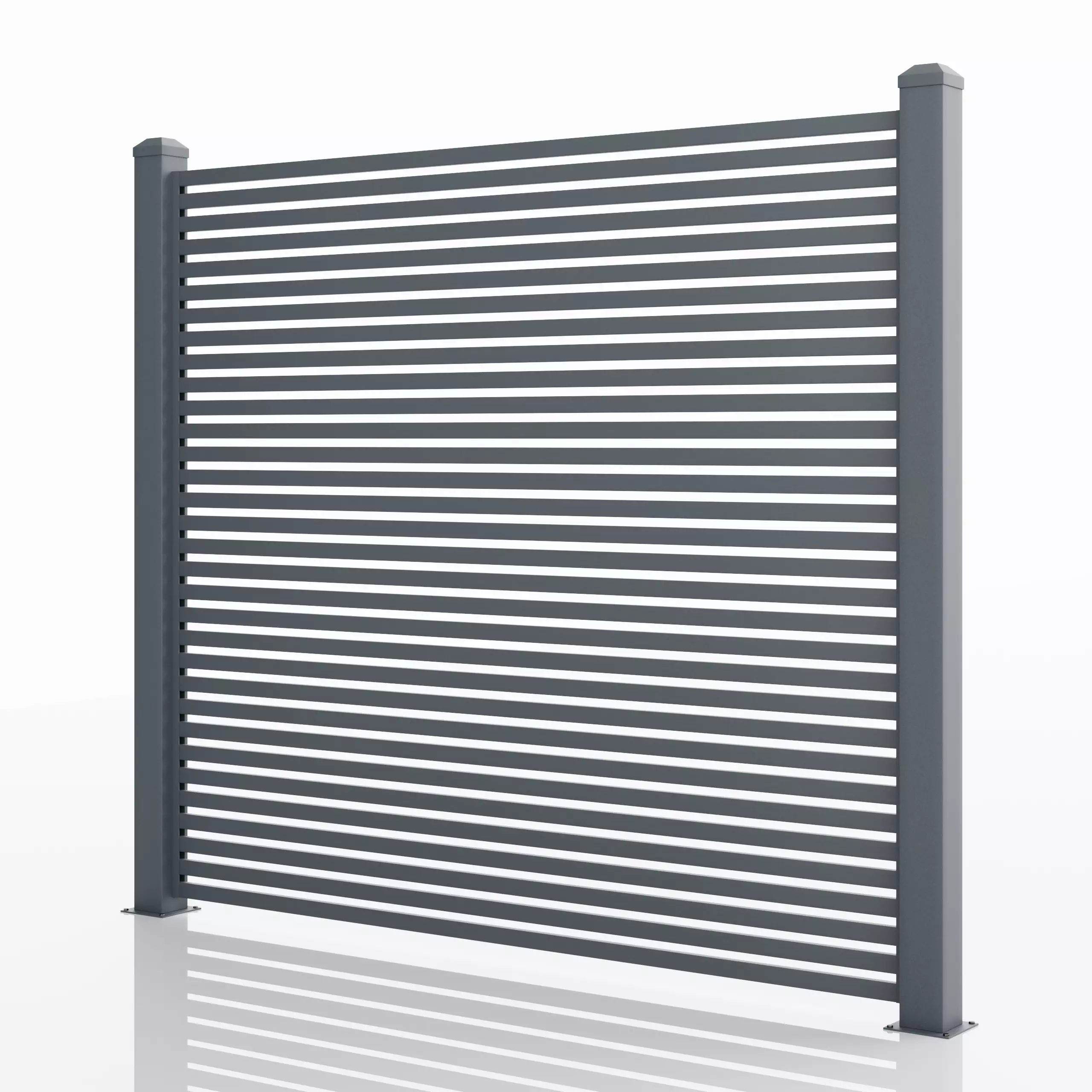 Aluminum Fence Panel -Model 2 - 4cm- 3D model_0