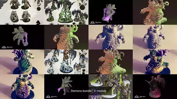 Demons bundle 3D Model Collection