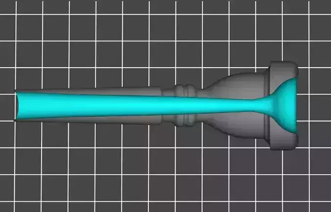 Trumpet Mouthpiece  Bach 1 and a half C and 1 and One Quarter C 3D print model