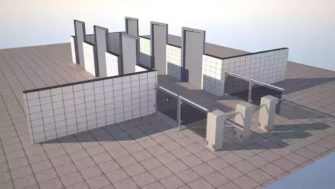 Speed Gates Lift Lobby 3D print model
