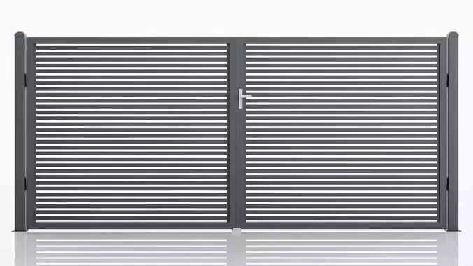 Aluminum Driveway Gate - Model 2 - 4cm - 3D model