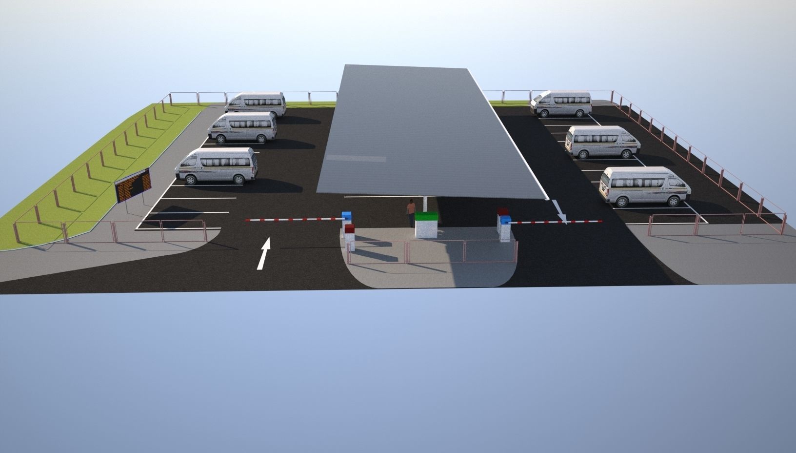 Transport Hub Taxi Rank 3D print model_3