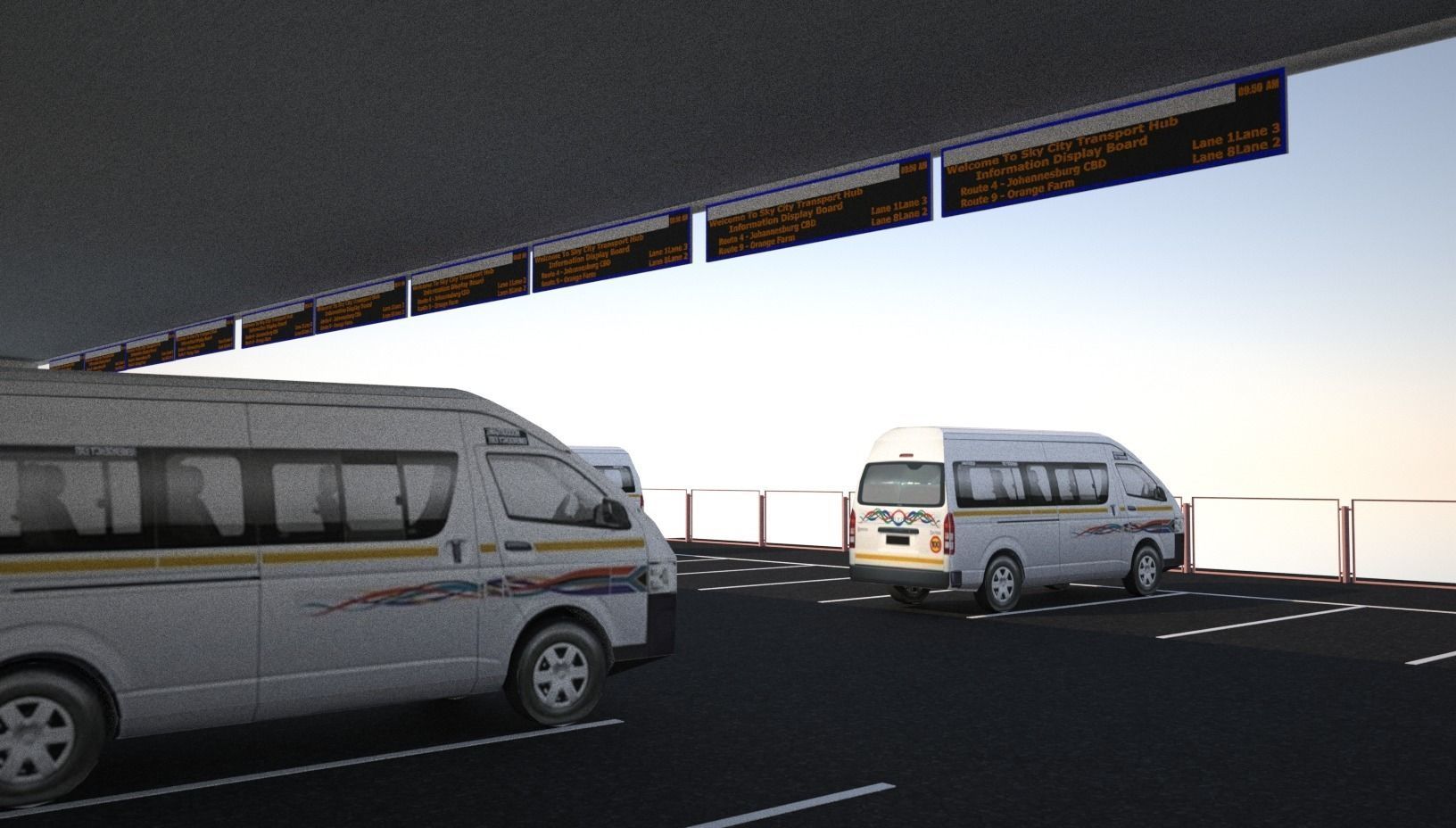 Transport Hub Taxi Rank 3D print model_4