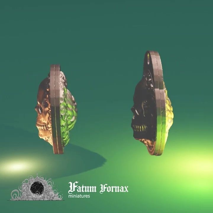 Memento Mori Memento vivere - Coin and Keychain Free 3D print model_11