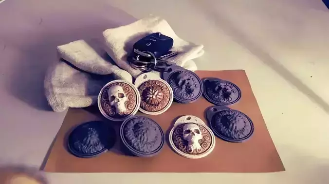 Memento Mori Memento vivere - Coin and Keychain Free 3D print model