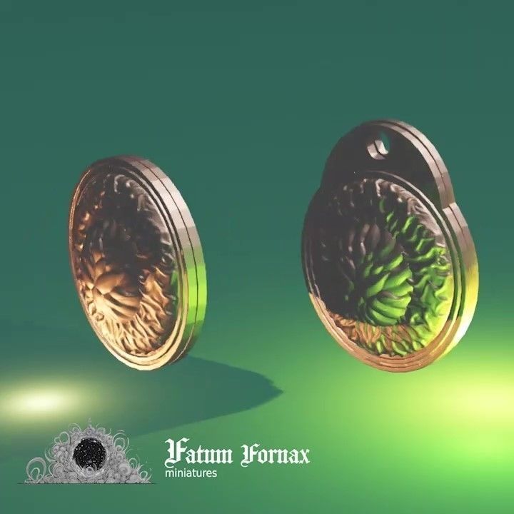 Memento Mori Memento vivere - Coin and Keychain Free 3D print model_5