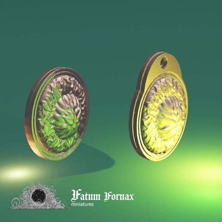 Memento Mori Memento vivere - Coin and Keychain Free 3D print model_12