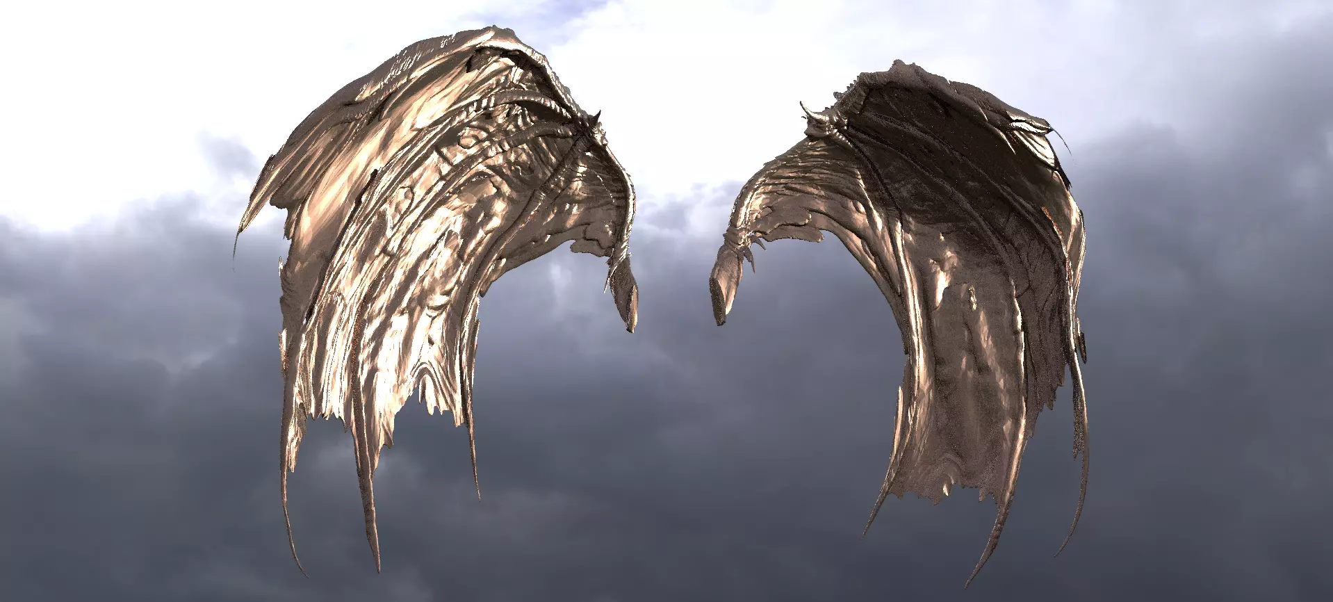Ghost Angel Wings 3D model_0