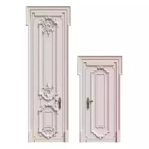 2 carved classic doors