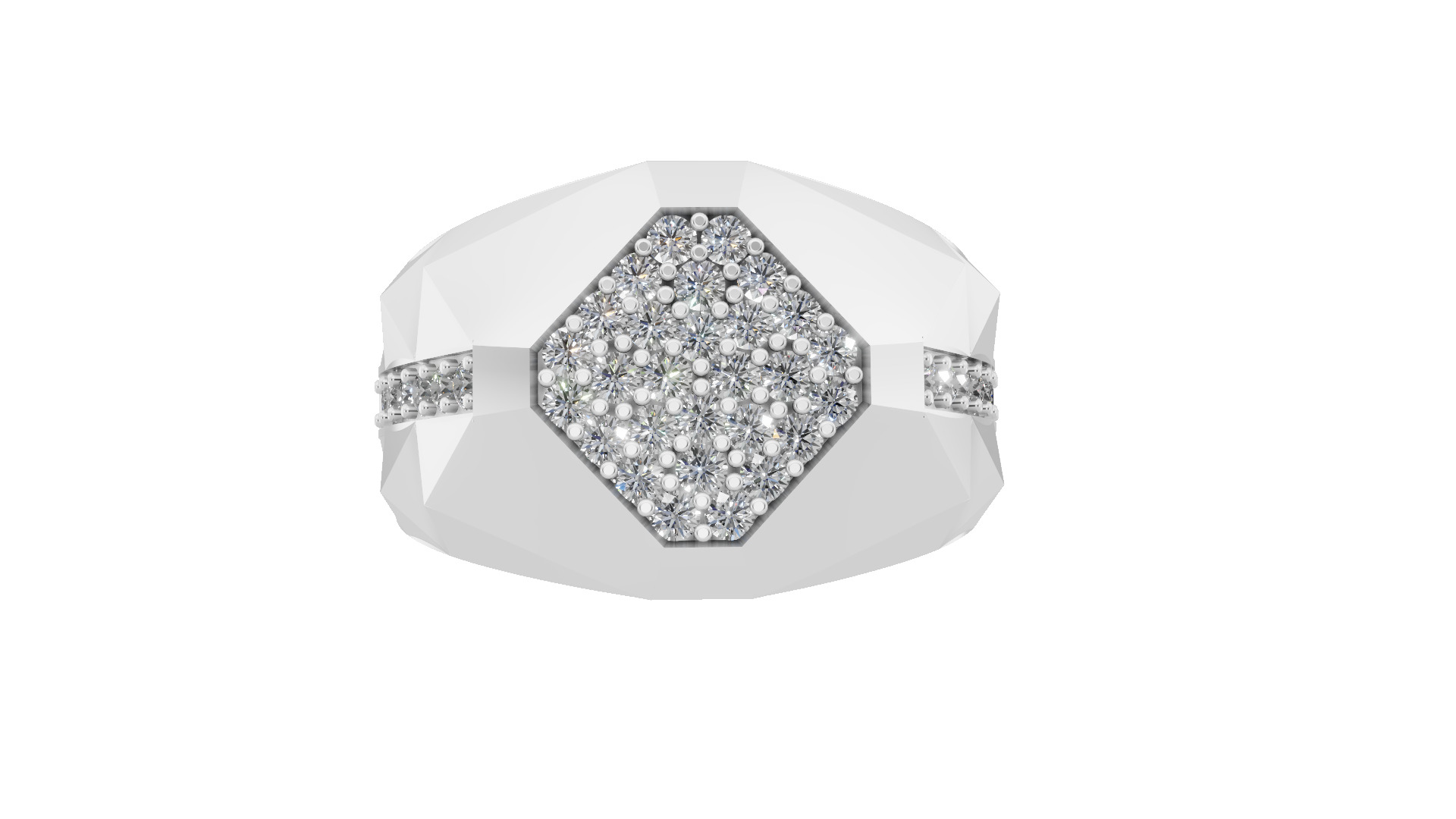  diamond ring Jewelry for man with render details and specs 3D print model_17