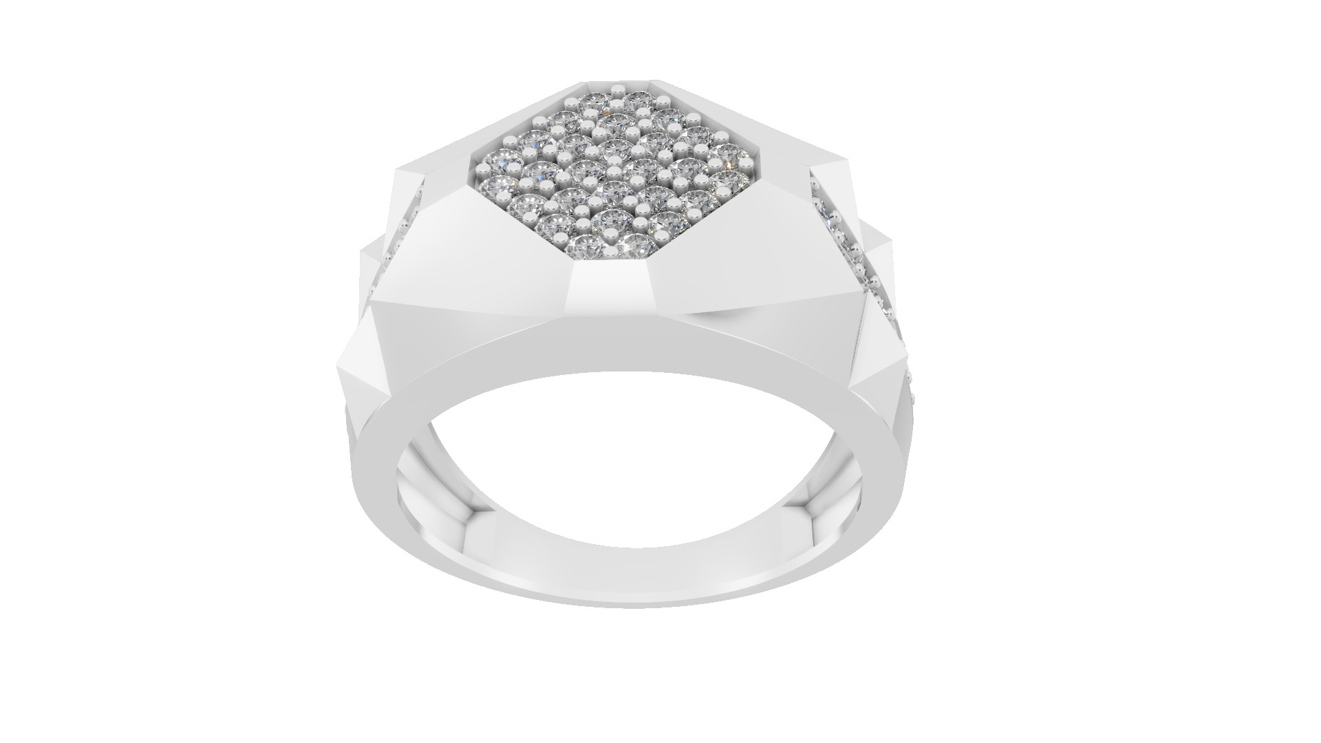   diamond ring Jewelry for man with render details and specs 3D print model_19