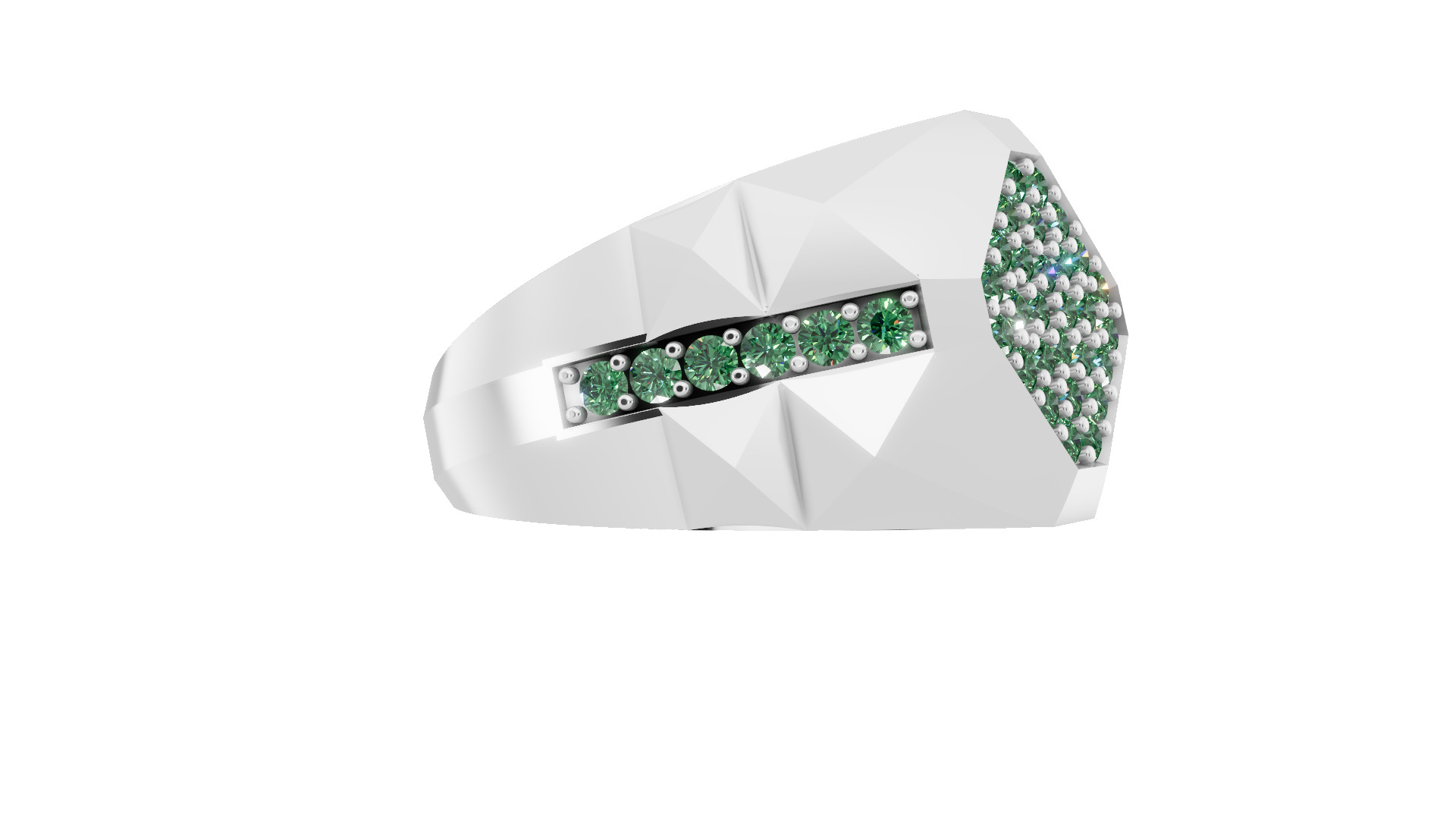   diamond ring Jewelry for man with render details and specs 3D print model_10