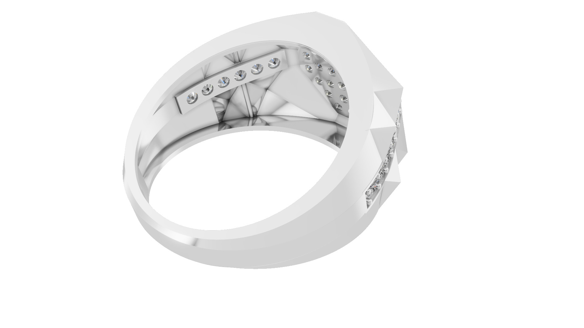   diamond ring Jewelry for man with render details and specs 3D print model_21