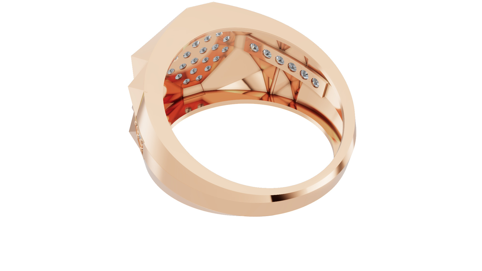   diamond ring Jewelry for man with render details and specs 3D print model_13