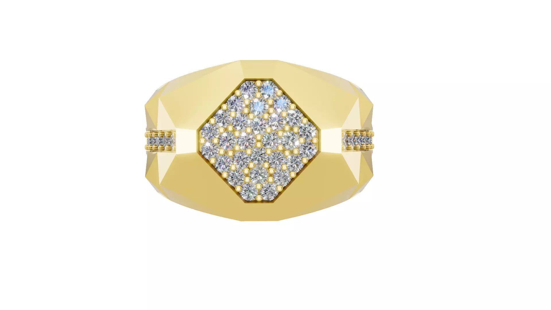   diamond ring Jewelry for man with render details and specs 3D print model_0