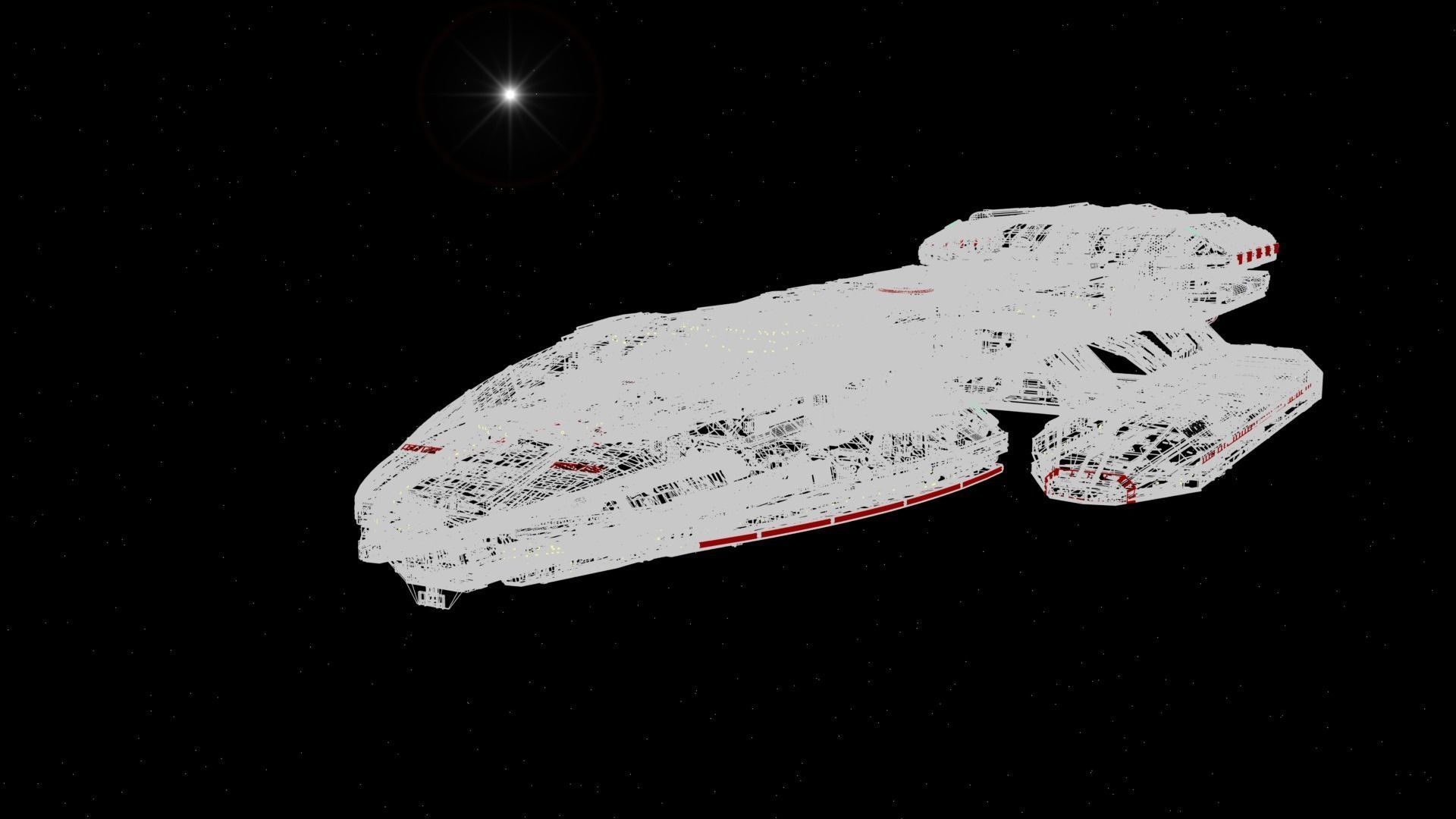 Battlestar Galactica 3D model_1