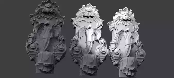 Angel Stone Baroque Wall mount 1 