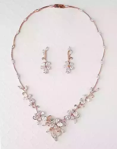 Stylish daimond gold necklace set Jewellery For Women