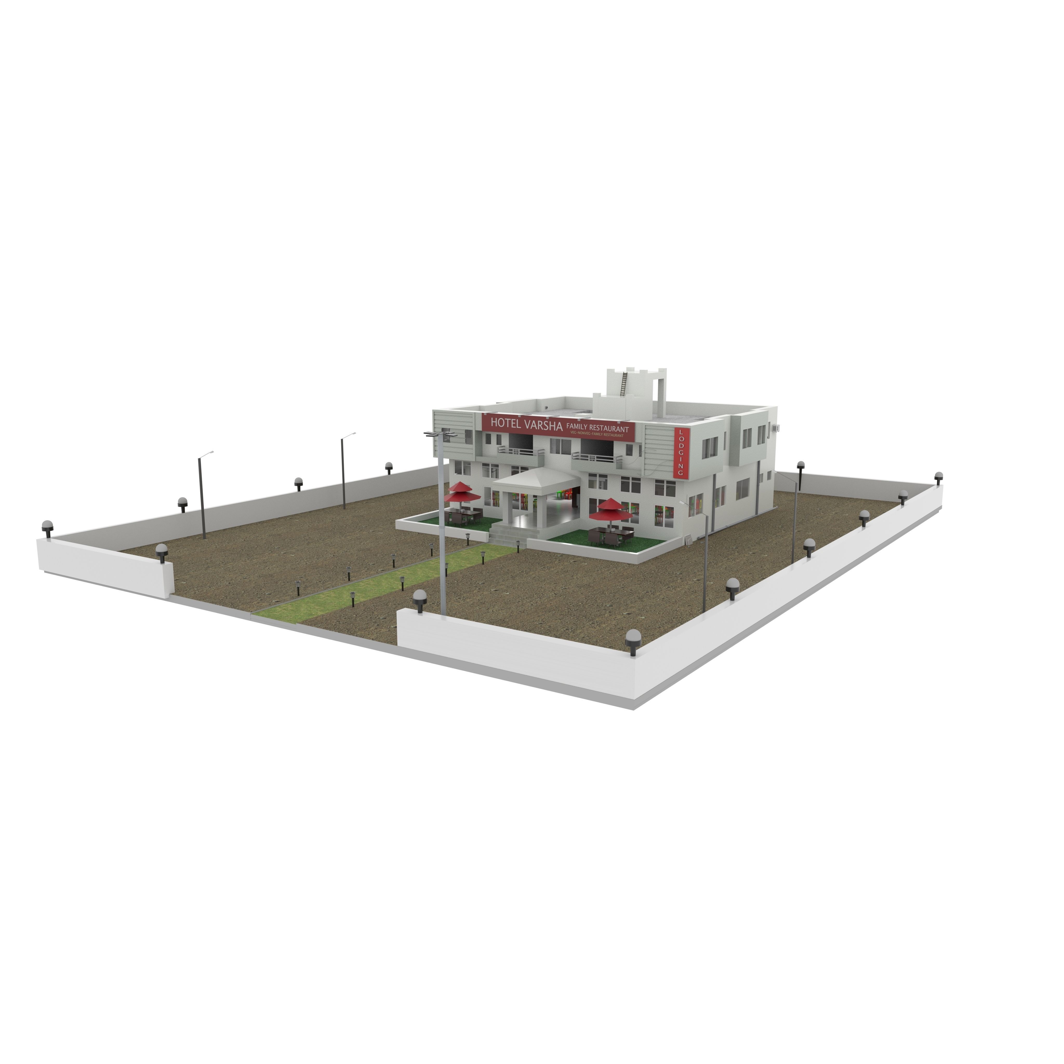 HOTEL 3D MODEL building 3D model_1