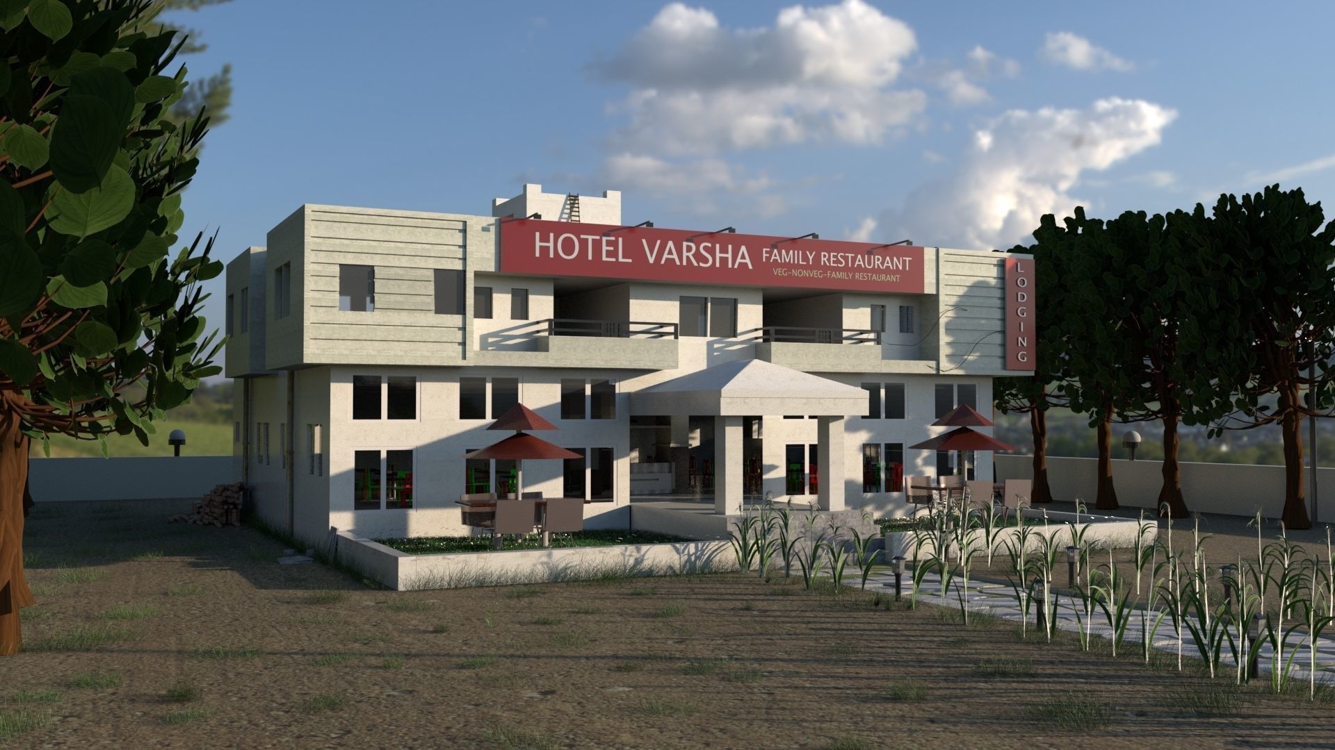 HOTEL 3D MODEL building 3D model_5