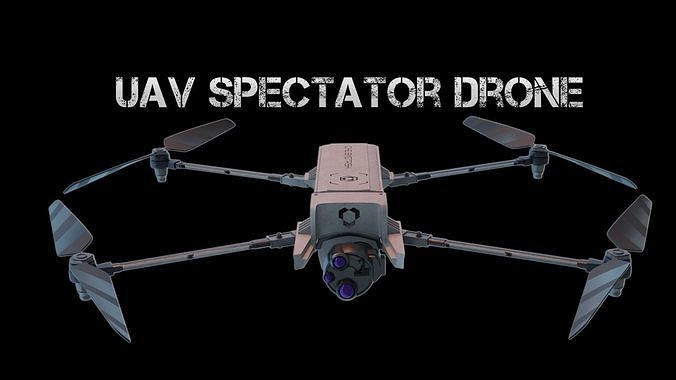 UAV Spectator Drone Low-poly 3D model