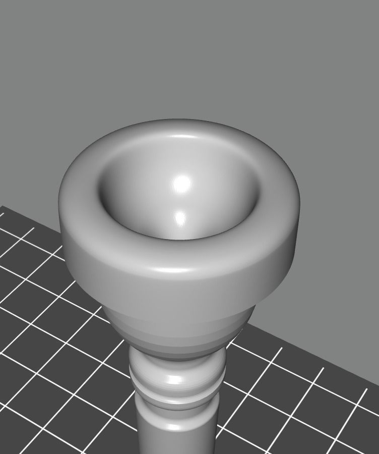 Trumpet Mouthpiece Bach Bundle 3D print model_3