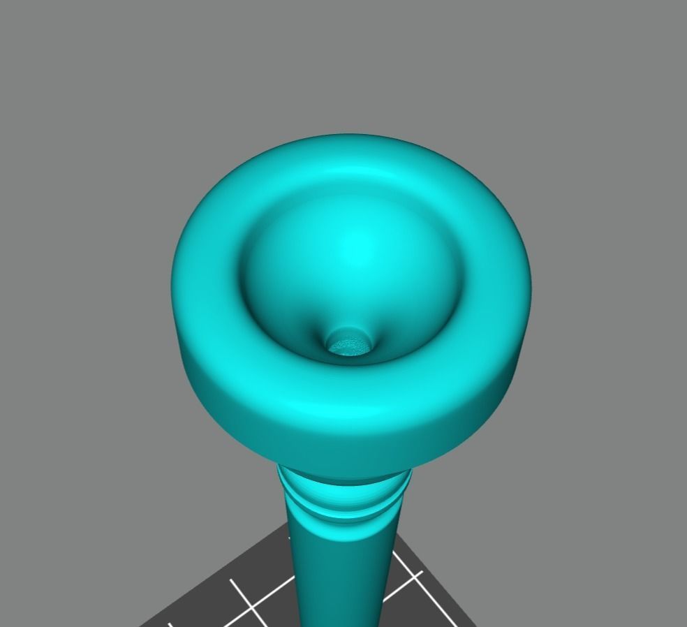 Trumpet Mouthpiece Bach Bundle 3D print model_4