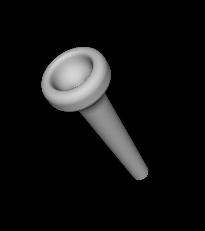 Trumpet Mouthpiece Bach Bundle 3D print model_6