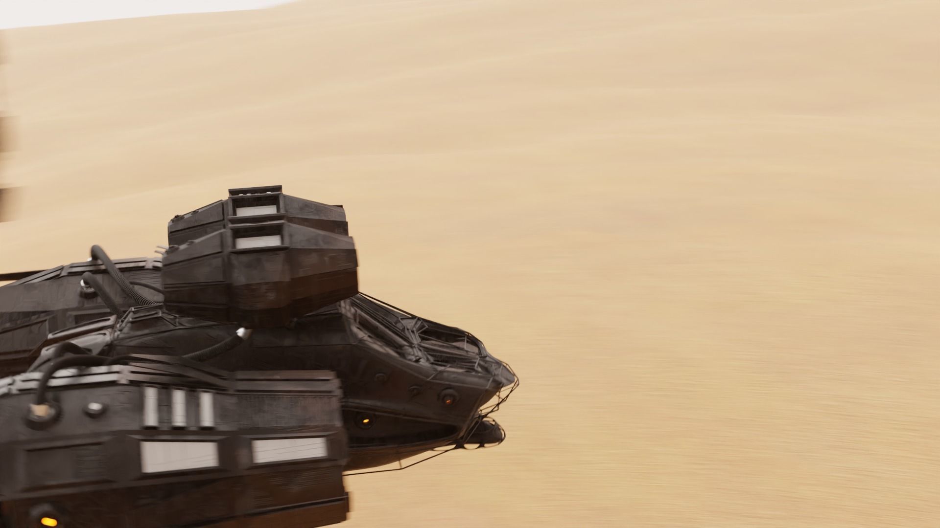 Desert Spaceship - Sci Fi Vehicle Free 3D model_9