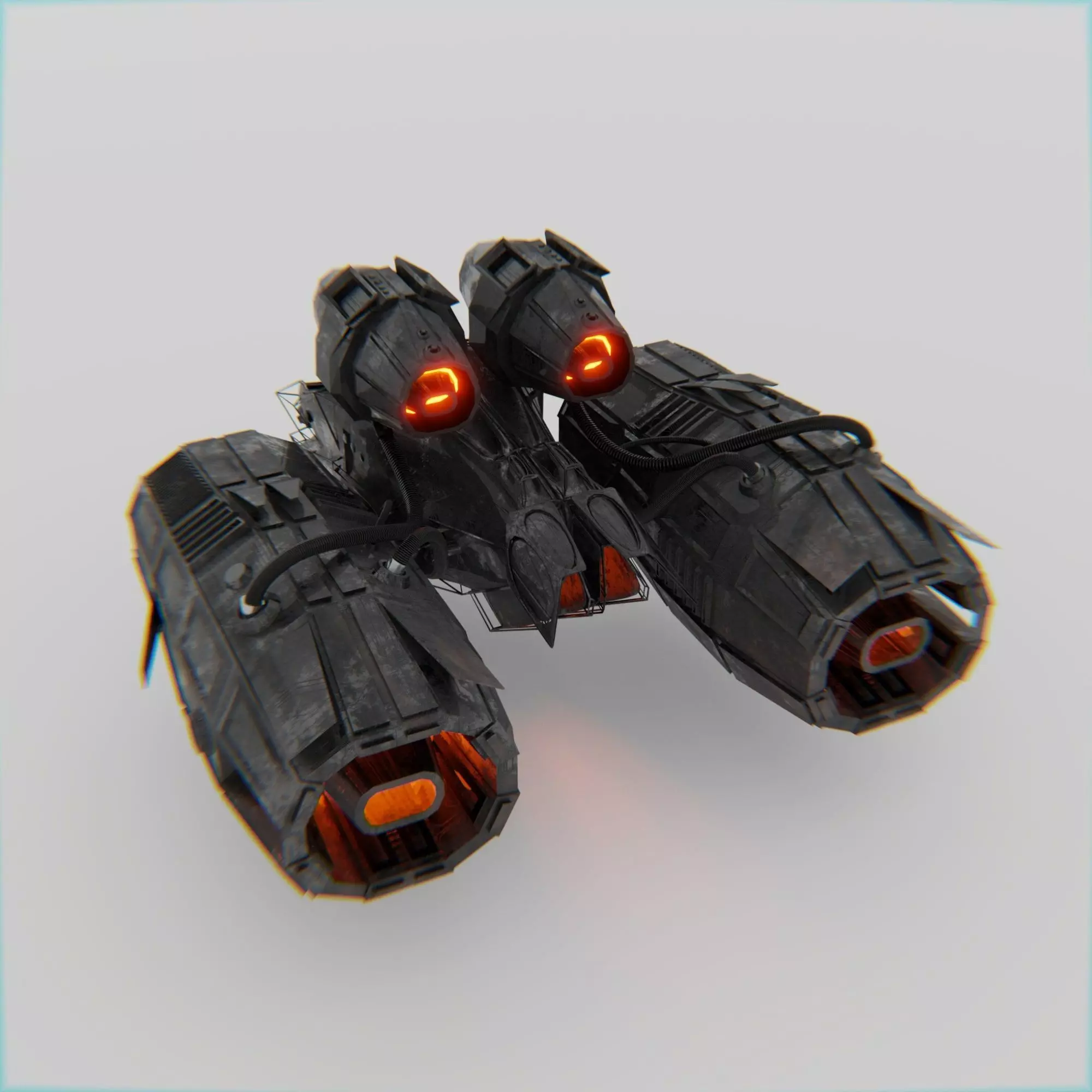 Desert Spaceship - Sci Fi Vehicle Free 3D model_0