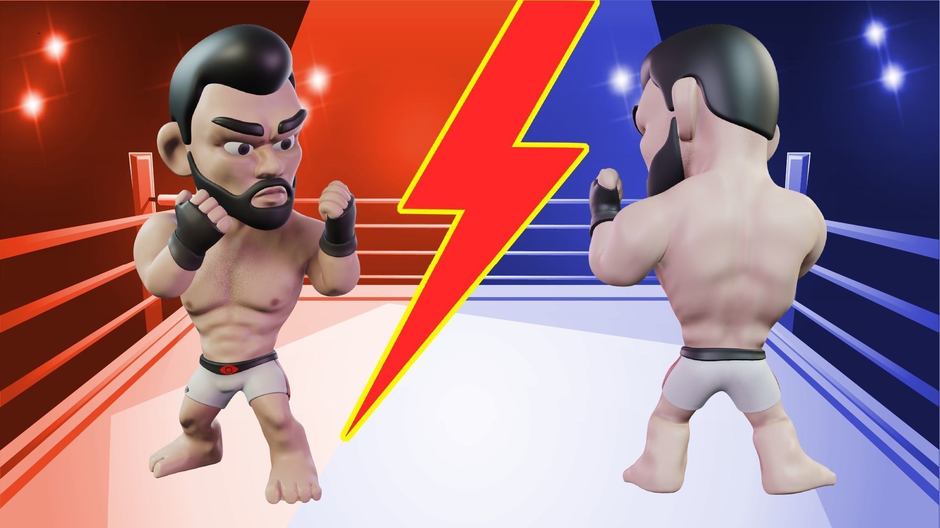 Fighter Boxer Character 04 Low-poly 3D model_4