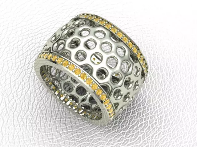 Beehive Ring 3D print model