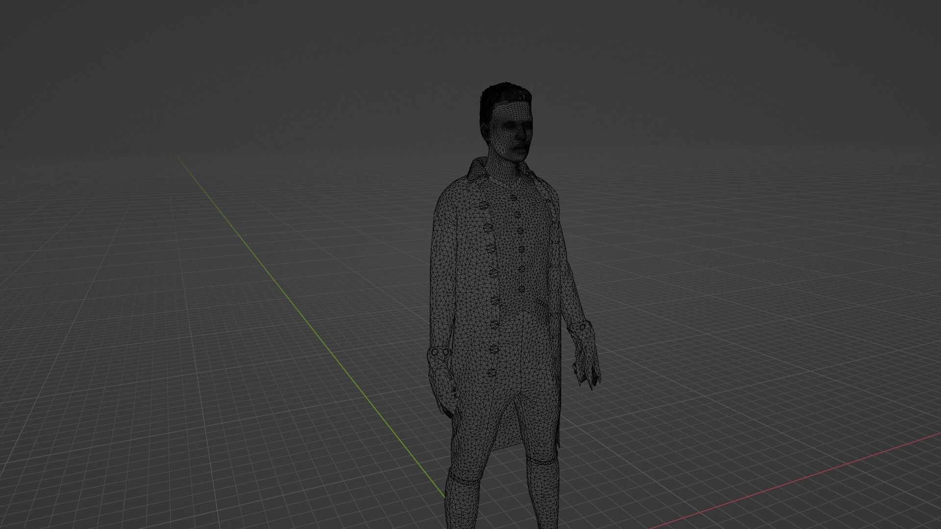 Middle Age Human Low-poly 3D model_9