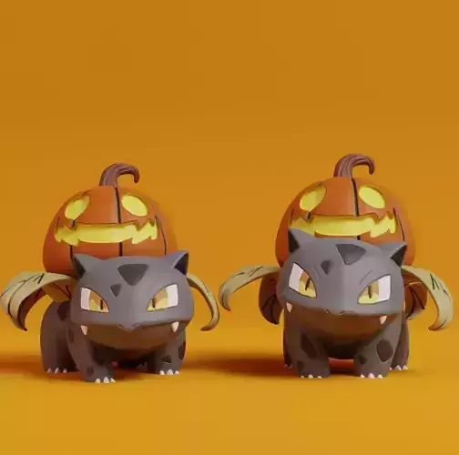 Pokemon - Ivysaur Halloween with 2 poses
