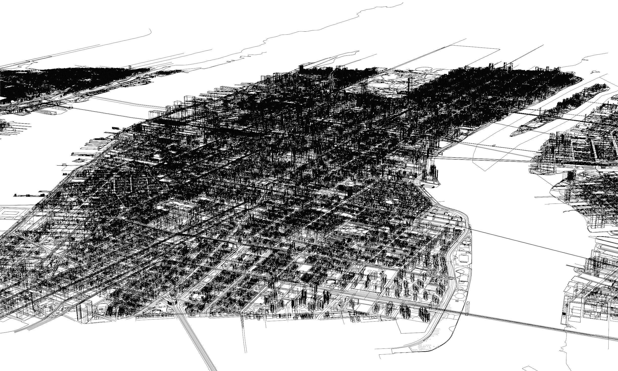 New York USA - Mass buildings 3D model_7