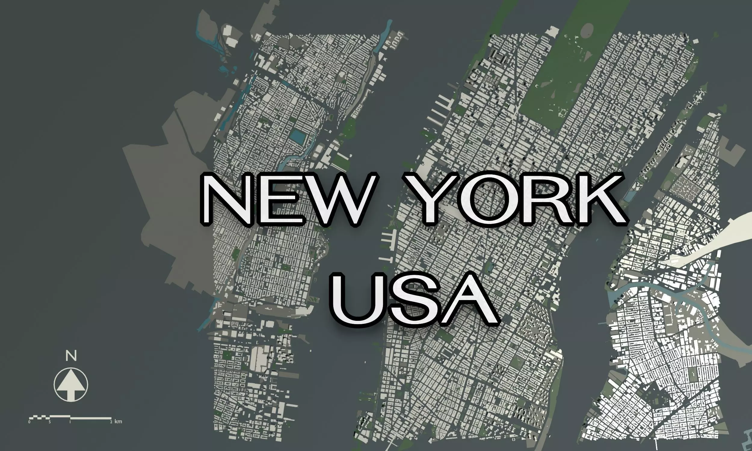 New York USA - Mass buildings 3D model_0