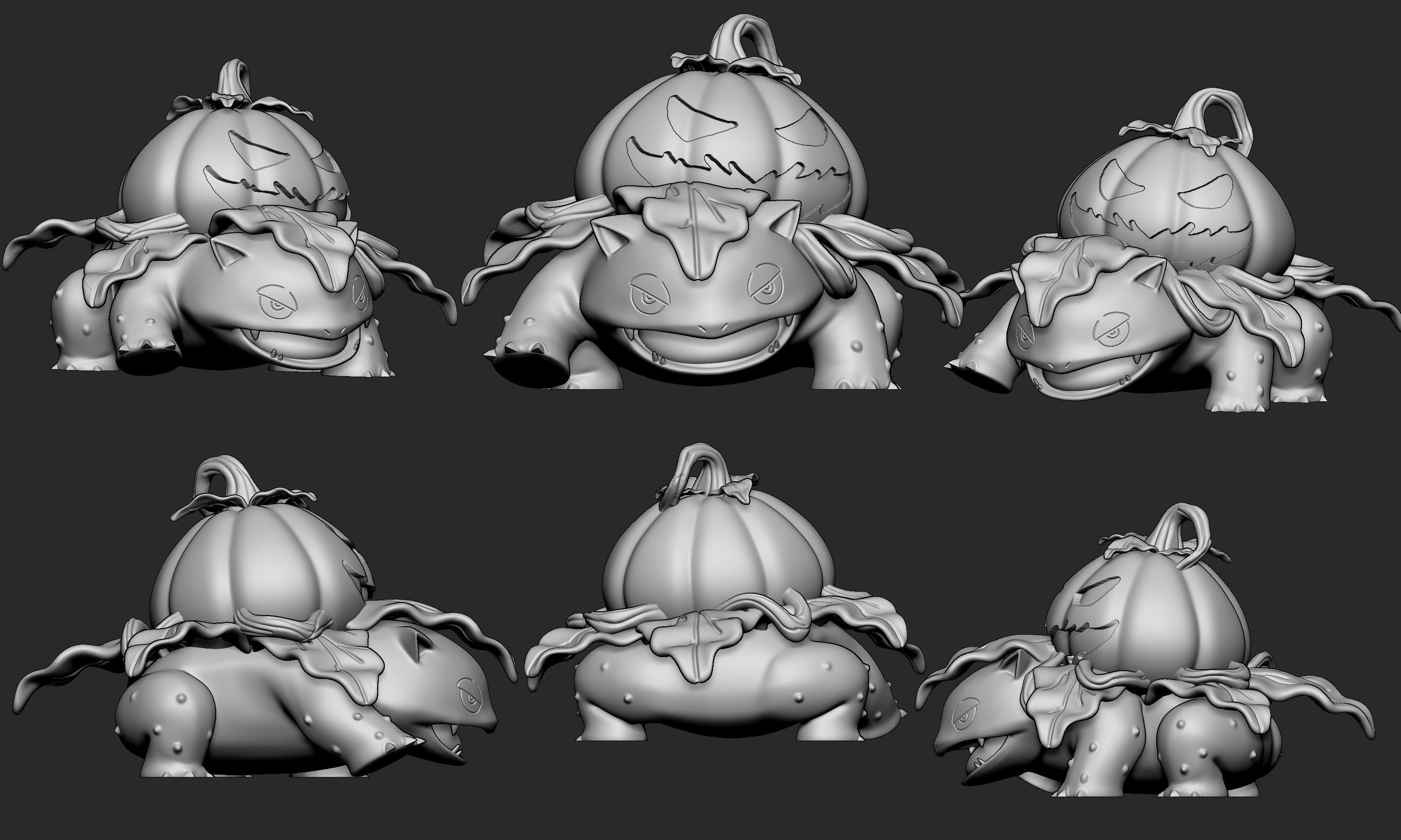 Pokemon - Venusaur Halloween with 2 poses 3D print model_4
