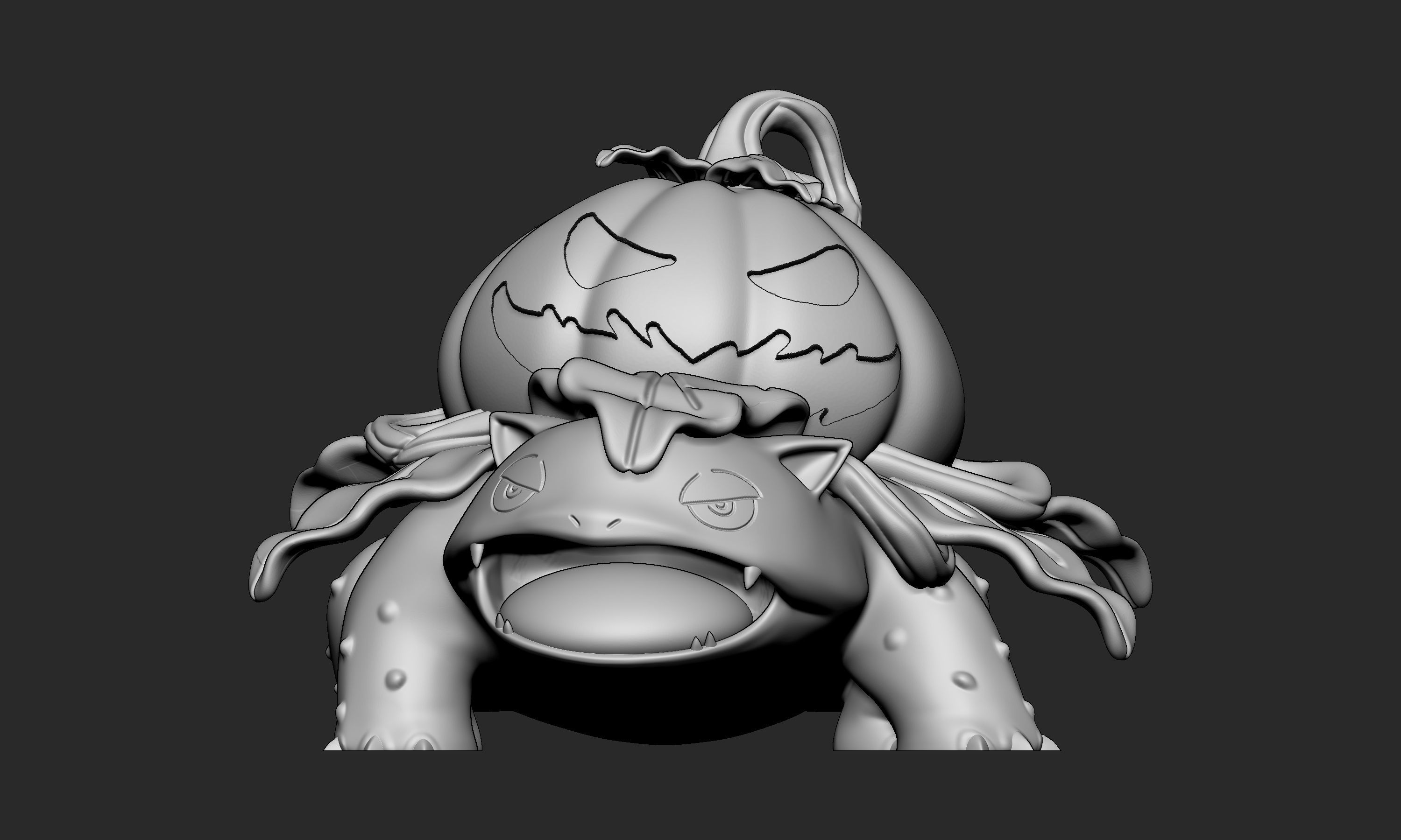 Pokemon - Venusaur Halloween with 2 poses 3D print model_7