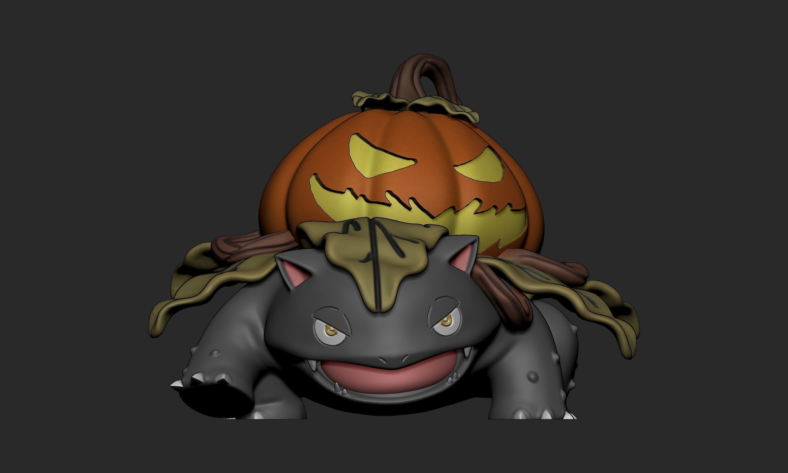 Pokemon - Venusaur Halloween with 2 poses 3D print model_1