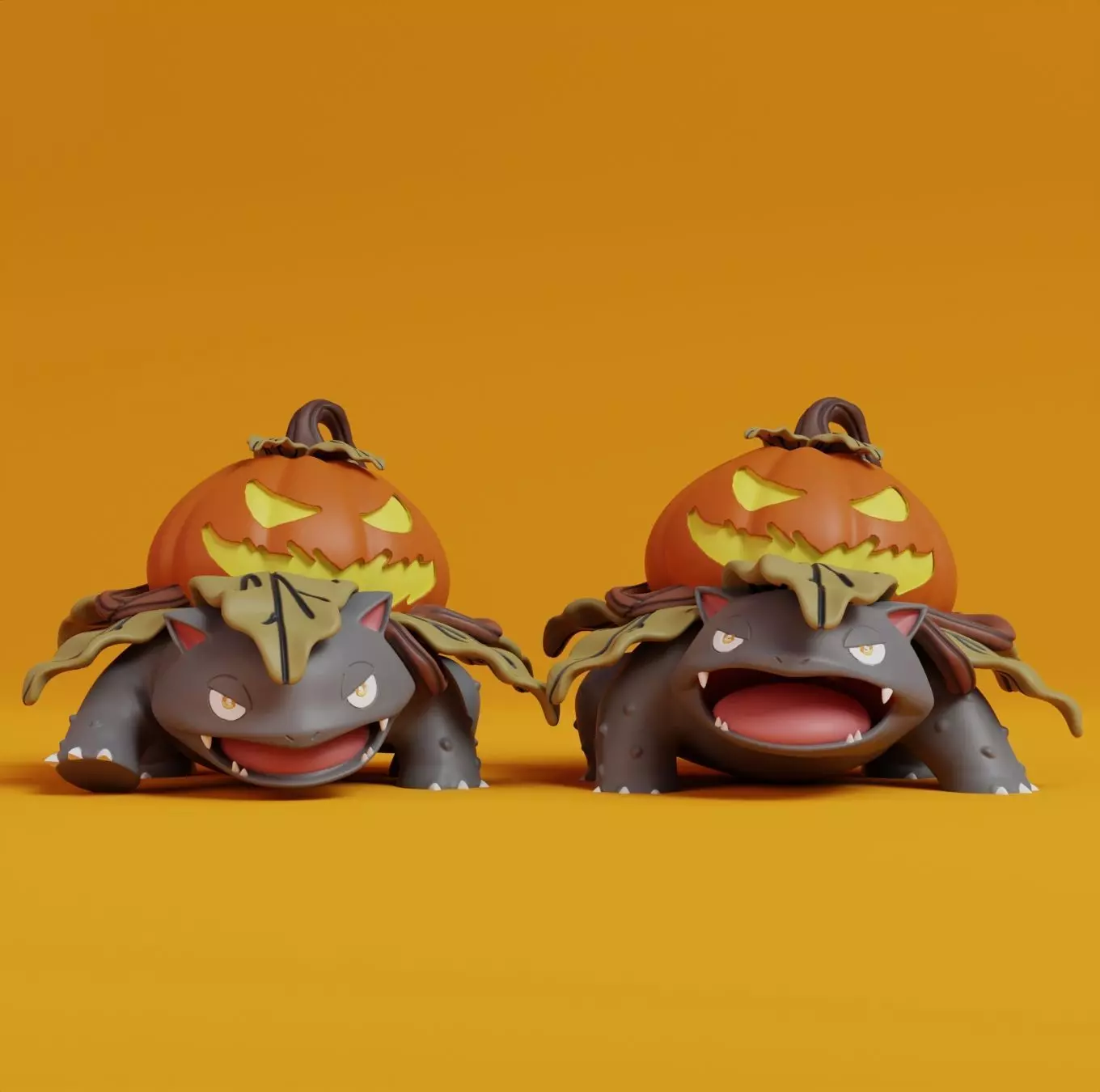 Pokemon - Venusaur Halloween with 2 poses 3D print model_0