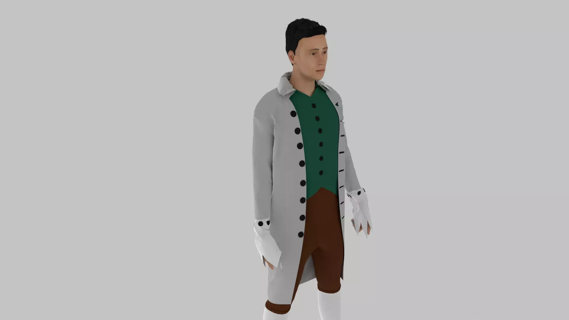 Middle Age Human Low-poly 3D model