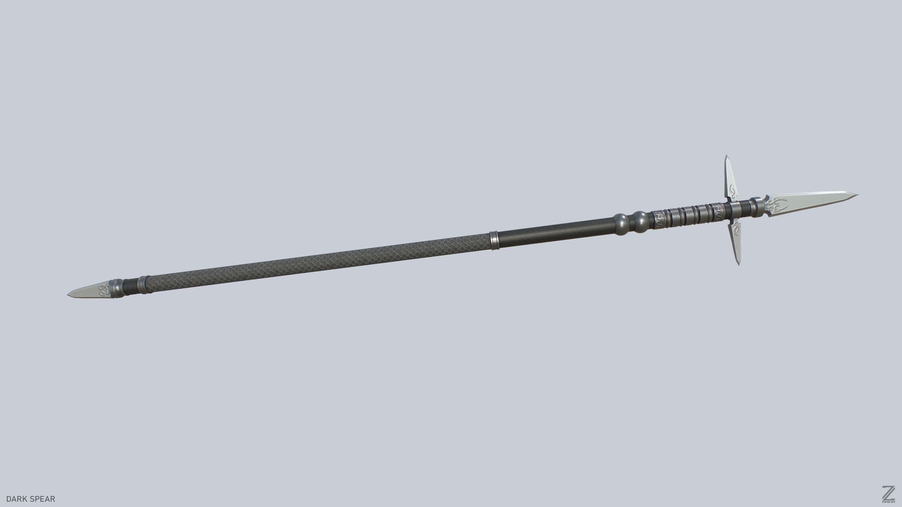 Dark spear Low-poly 3D model_8
