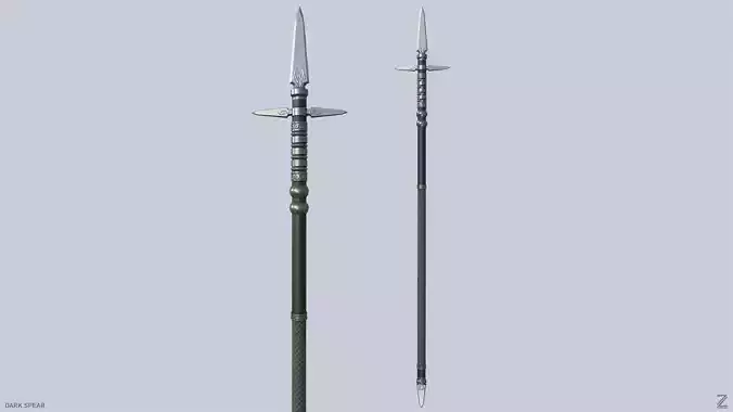 Dark spear Low-poly 3D model