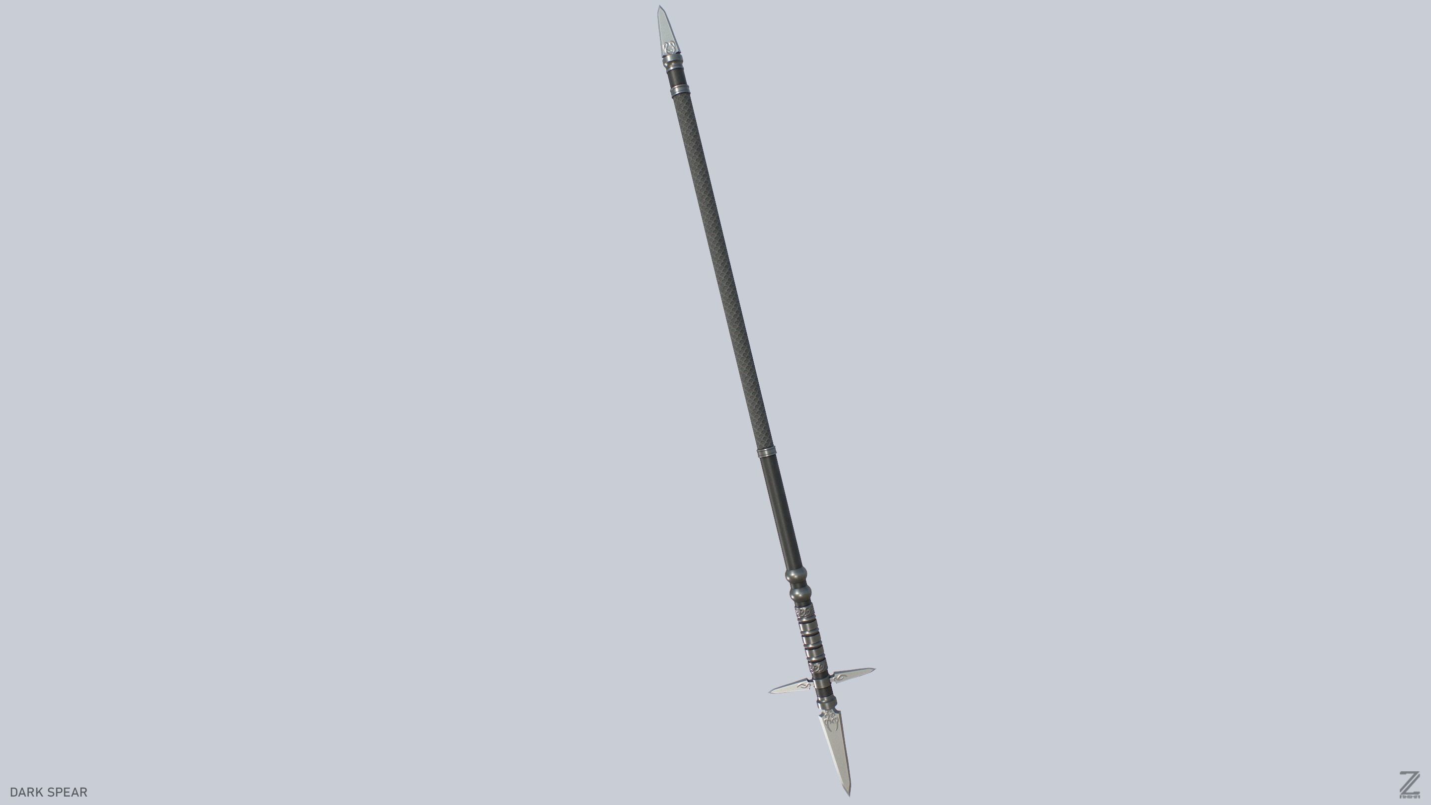 Dark spear Low-poly 3D model_7