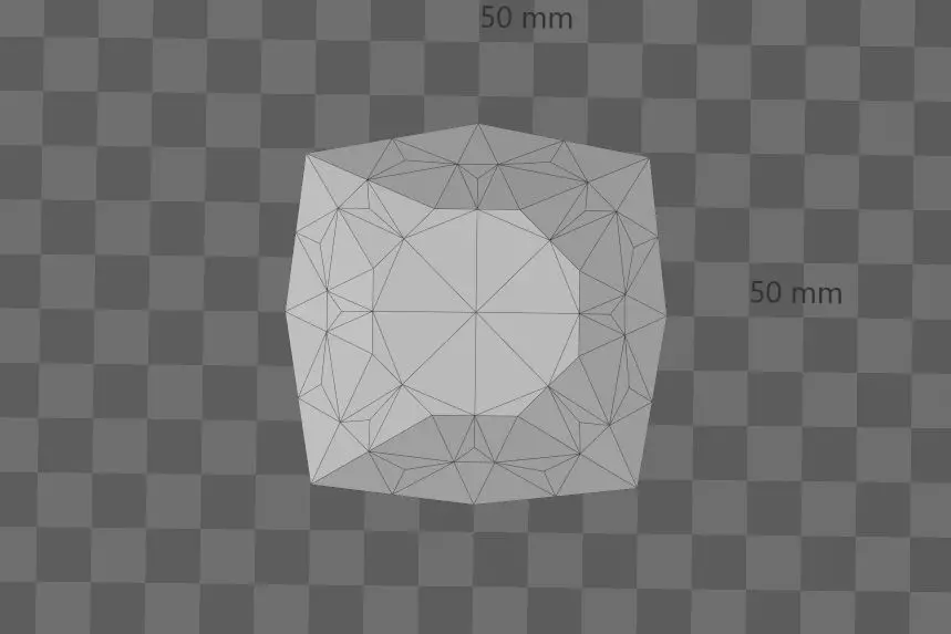 Sqaure Gem 70x70x25mm Free 3D print model_0