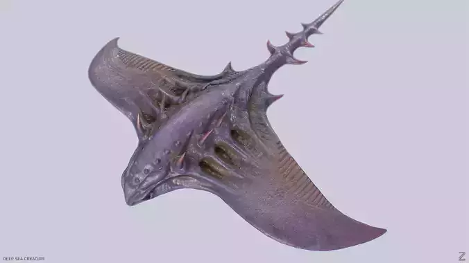 Deep sea creature Low-poly 3D model