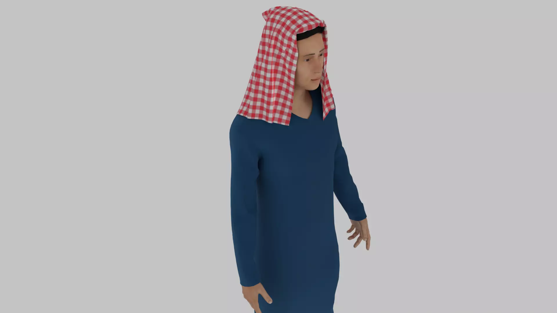 Arab Man Low-poly 3D model_0