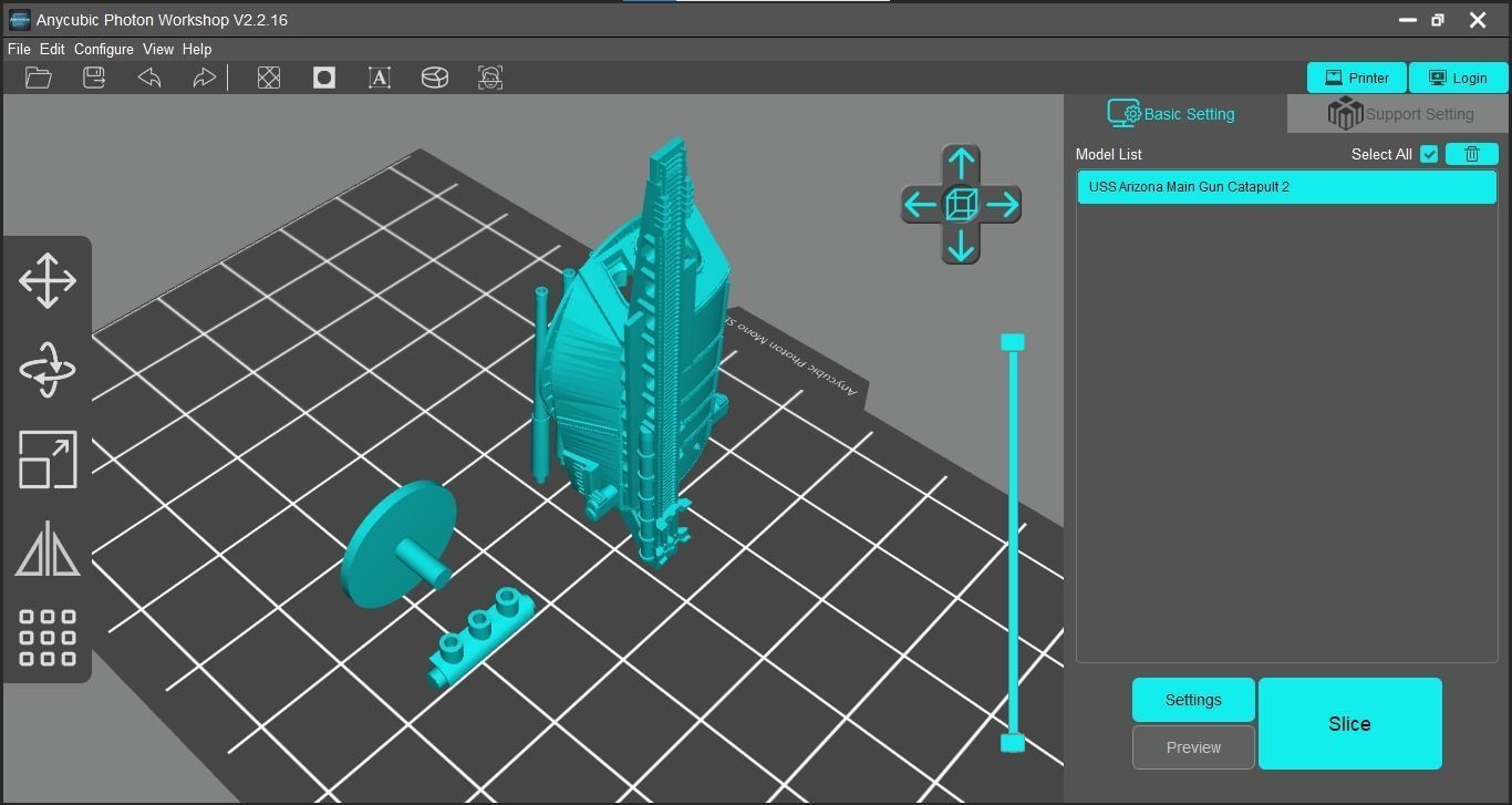 USS Arizona BB-39 Turret with Catapult 3D print model_7