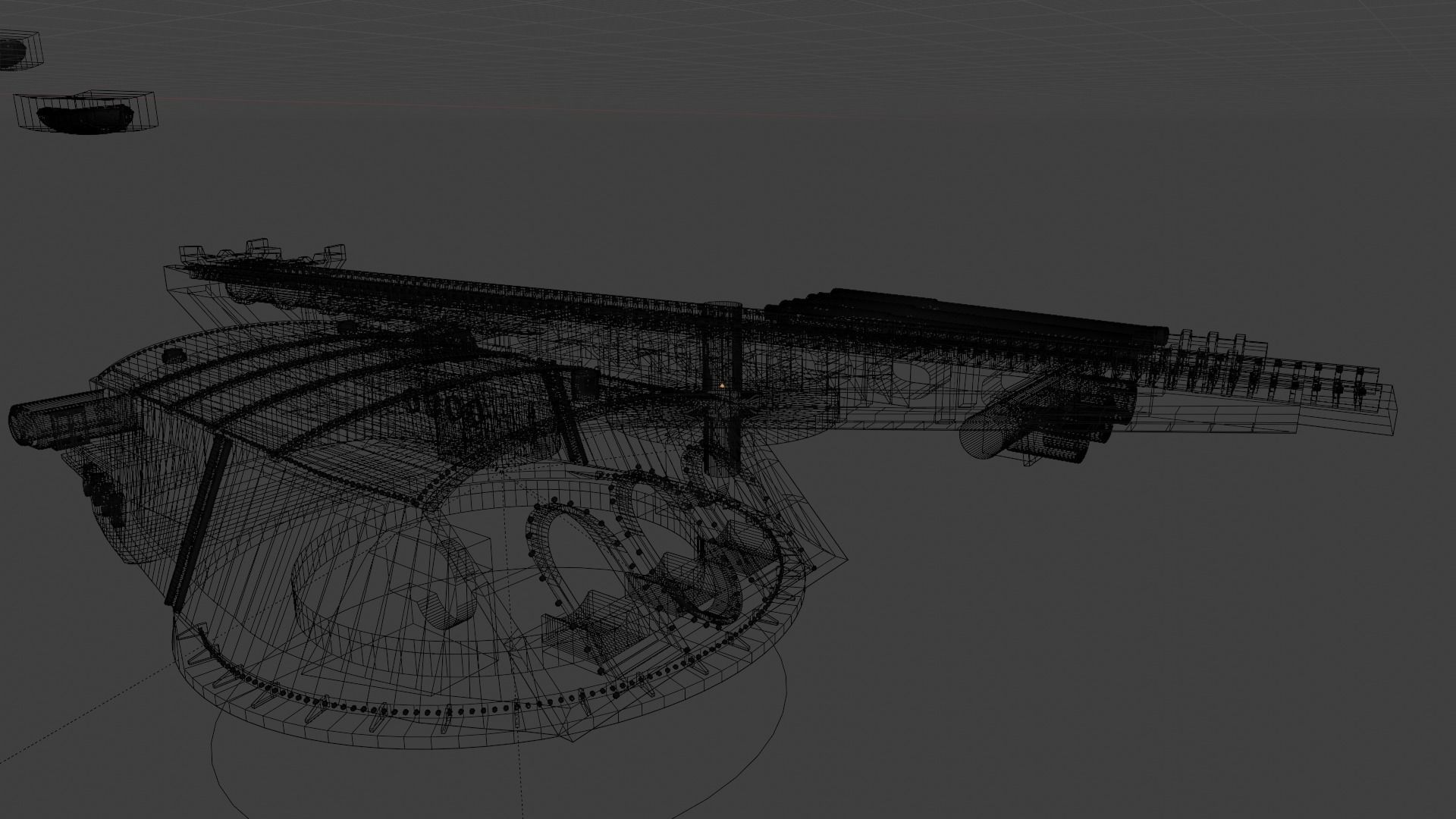 USS Arizona BB-39 Turret with Catapult 3D print model_2